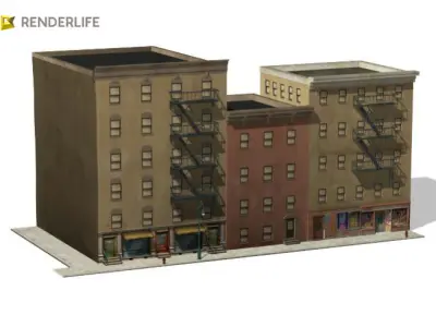 Tenement Block 3 3D model