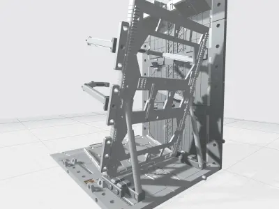 -MHB04C- Mecha Hangar Bay 04 Hangar customizable with expansions 3D print model