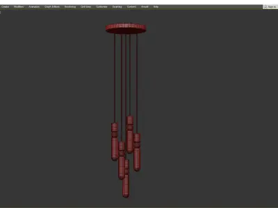 FULCRUM CHANDELIER Low-poly 3D model