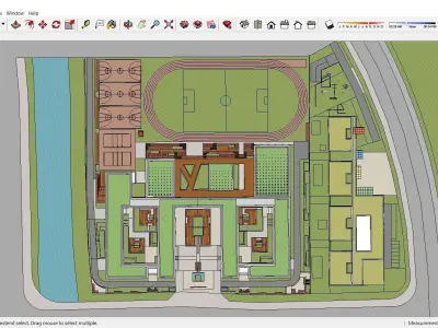 Sketchup School and University G9 3D model