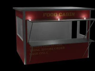 Food Cabin Low-poly 3D model