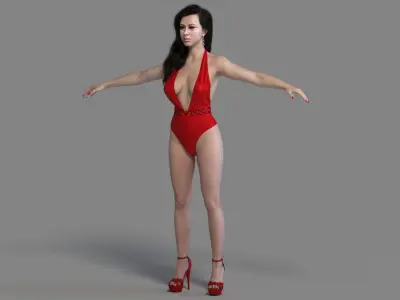 Valentina Realistic Woman Rigged Character 3D model