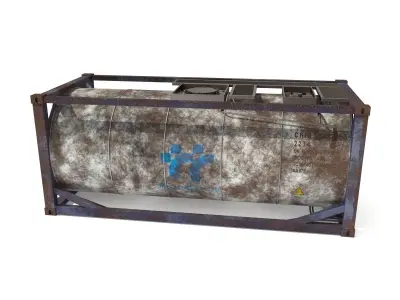 ISO Tank Containe Rusty 3D model