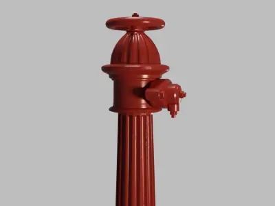 Fire Hydrant 23 - Vintage Victorian Age Fireplug 3D model