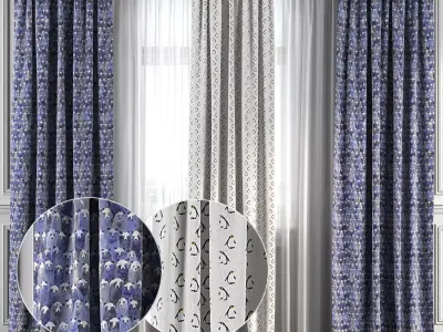 Curtain Set 140 3D model