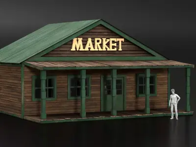 West Wild Home 04 Low-poly 3D model