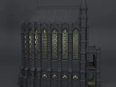 Reliquary Chapel Tabletop Terrain 28 mm 3D print model