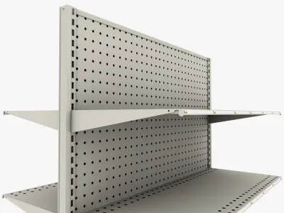 Store Shelf Low-poly 3D model