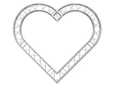 Heart Shaped Aluminum Truss Arch 3D model