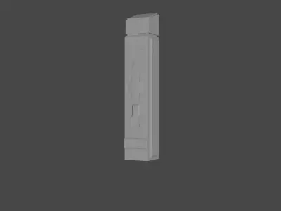Low - poly set of towers Low-poly 3D model