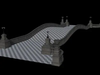 Modular parapet 3D model