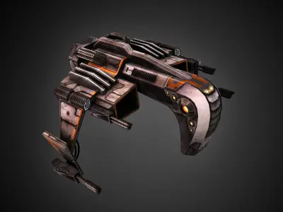 Low poly star fighter pack Low-poly 3D model