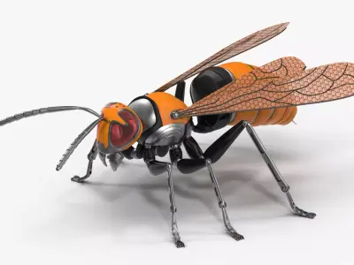Mechanical wasp 3D model