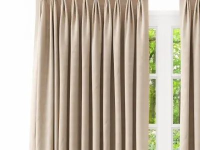Curtain velvet 3D model