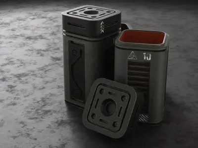 Sci-Fi Crate 1 Low-poly 3D model