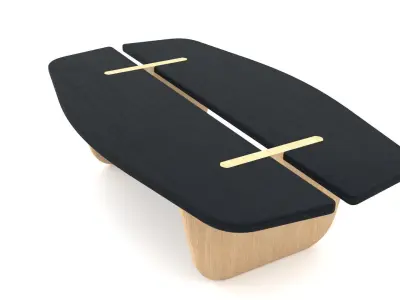 Wooden Coffee Table - 3ds Max 3D model