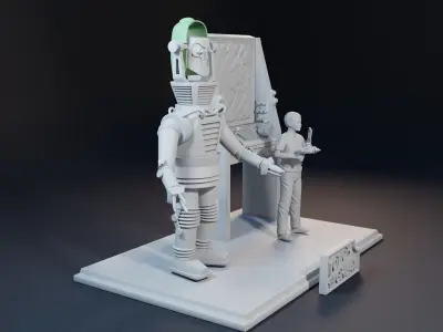 Characters from the film Tobor the Great 3D print model