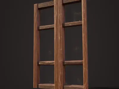  old window Low-poly 3D model