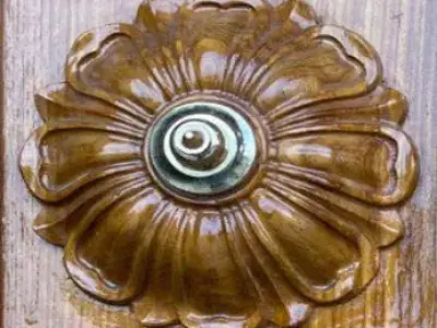 wooden doors flower 3D model