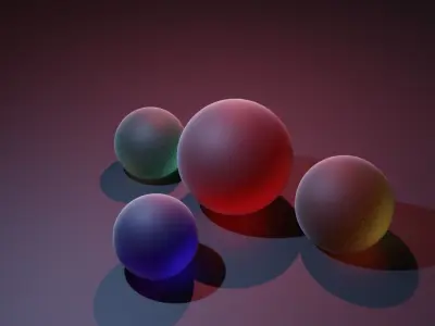 Colored Marbles 3D model