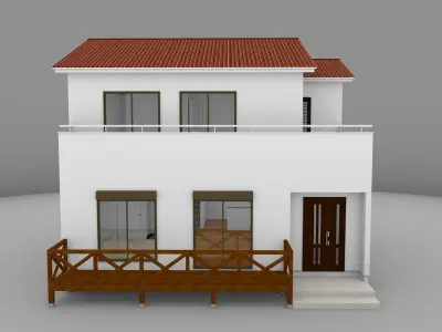 House model for background 09 Low-poly 3D model