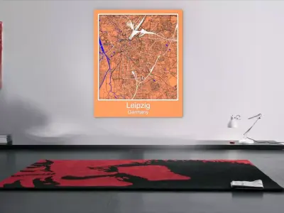 Leipzig Germany Streets and roads 3D model