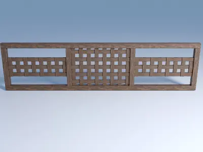 Wicker border 3D model