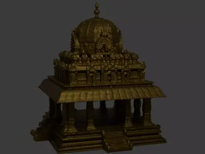 Indian Temple - High Detail 3D Model Low-poly 3D model