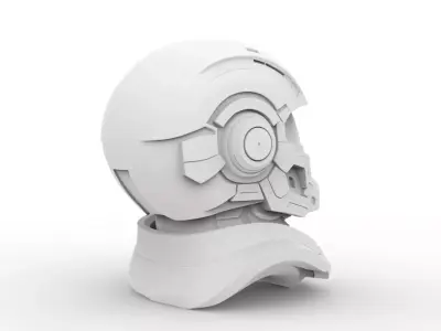 Sci-Fi Helmet 3D Printable 3D print model
