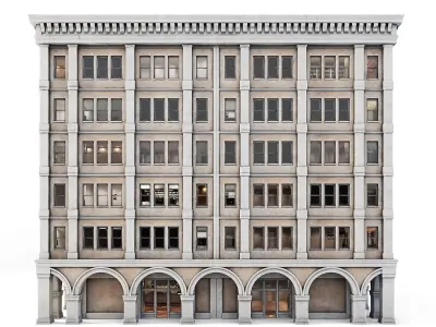 Tenement Building Low-poly 3D model