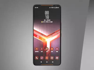  The eye of the loser ASUS ROG Phone 2-C4D modeling rendering 3D model