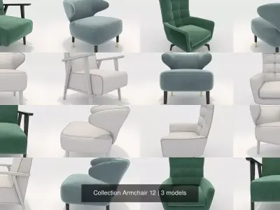 Collection Armchair 12 3D Model Pack