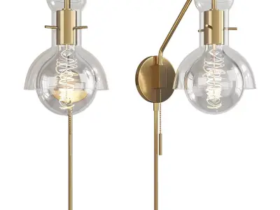 Mitzi Riley Glass Wall Sconce Low-poly 3D model