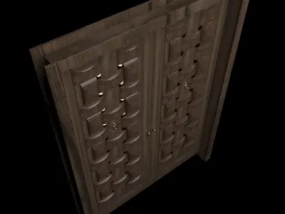 Doors wooden door 3D model