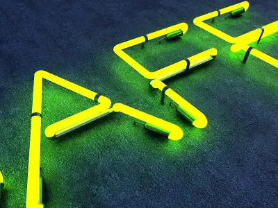 Cafe Neon Sign Low-poly 3D model