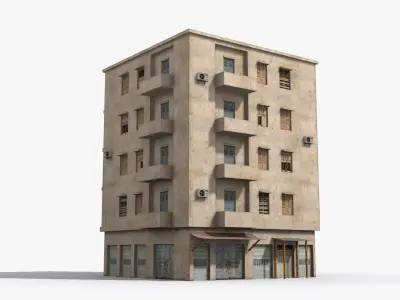 Arab Middle East Building x10 Low-poly 3D model