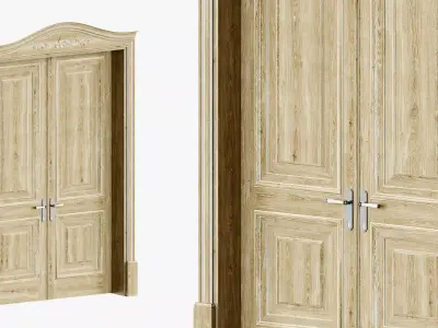 Old wooden doors 3D model