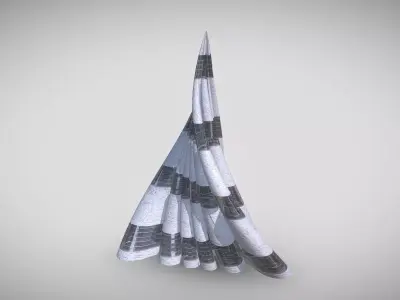 Tube Building Concrete 3D model