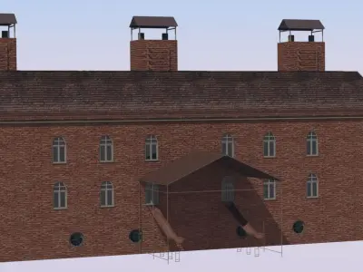 Old factory Low-poly 3D model