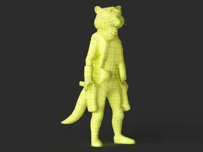Rocket Racoon 3d model Scan Low-poly 3D model