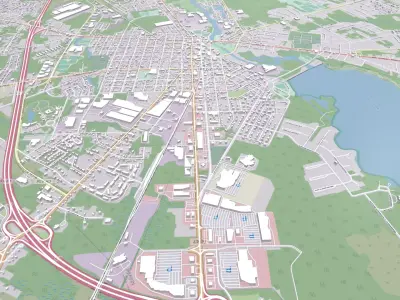 Cityscape Millville Minnesota USA  3D model