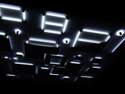 light celling design Low-poly 3D model