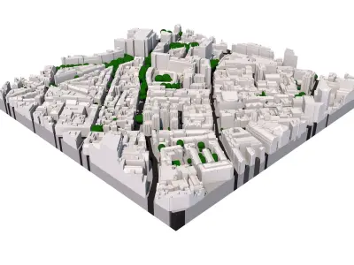London city tile Level 2 block TQ3081 South West 3D model