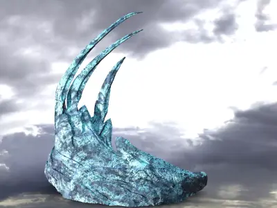 Ice Rock Fantasy Ancient Rock 7 3D model