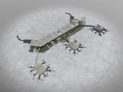 LIMC Terminal1 Low-poly 3D model