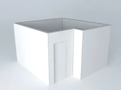 rosane house with wooden door Free 3D model