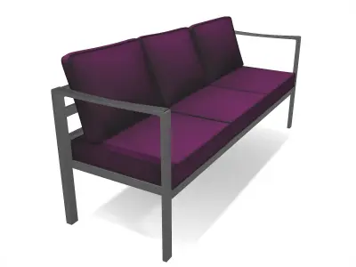 out bench sling fabric 021 Low-poly 3D model