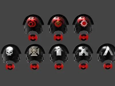 Dragon Shoulderpads 3D print model