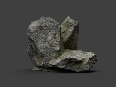 Rock 3-8 Low-poly 3D model