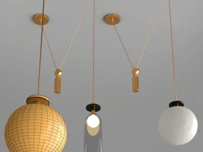 Shape Up Pendant - Globe Cylinder 3D model